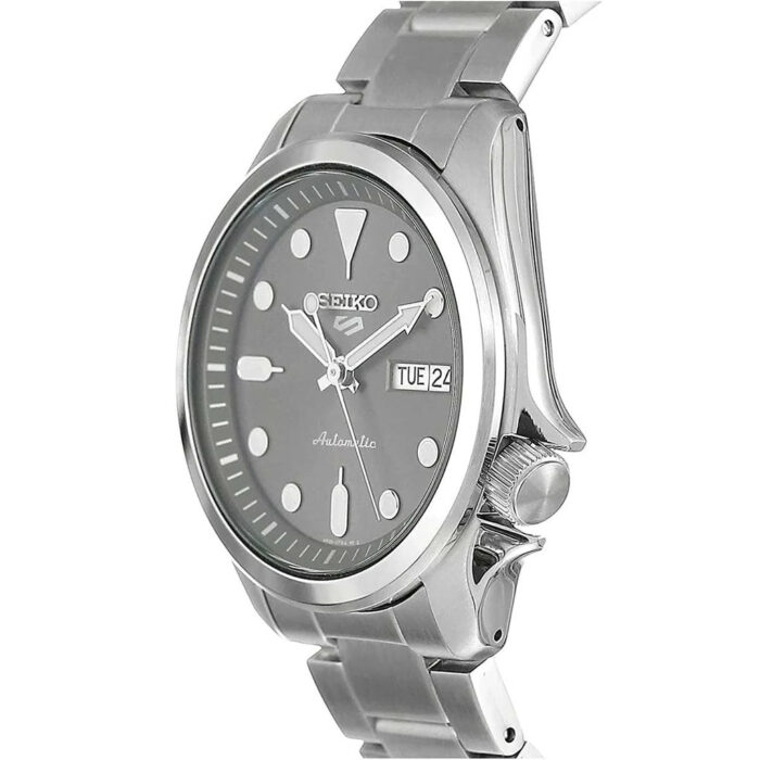 Seiko 5 Sports Automatic Grey Dial Silver Steel Strap Watch for Men - SRPE51K1 - Image 2